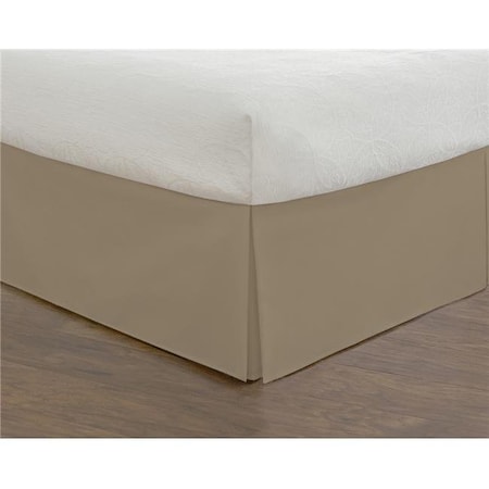 Todays Home TOH25014MOCH01 Basic Microfiber Tailored 14 In. Bed Skirt  Mocha - Twin